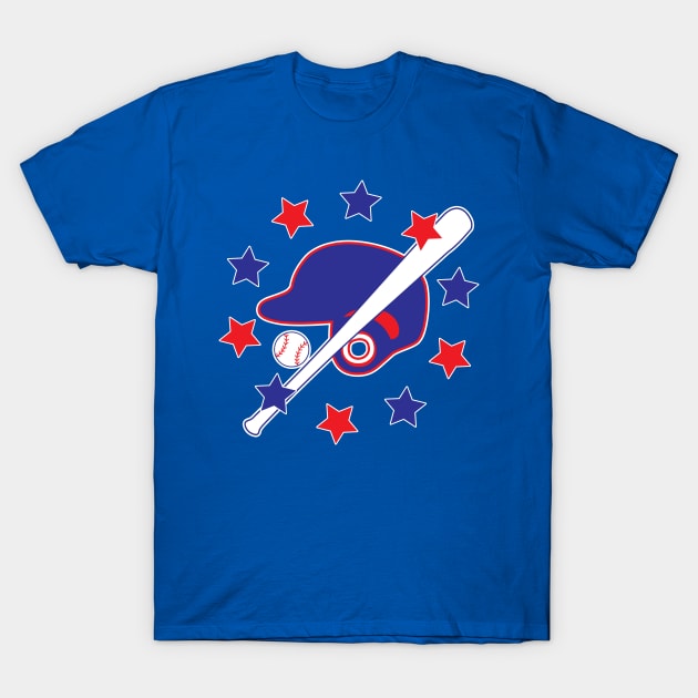 Baseball Helmet and Bat T-Shirt by Scar